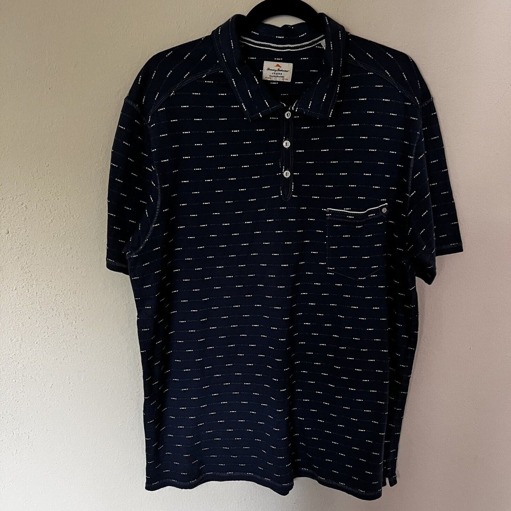 Tommy Bahama Jeans “Island Crafted” 100% Cotton Short Sleeve Polo Shirt, Size L